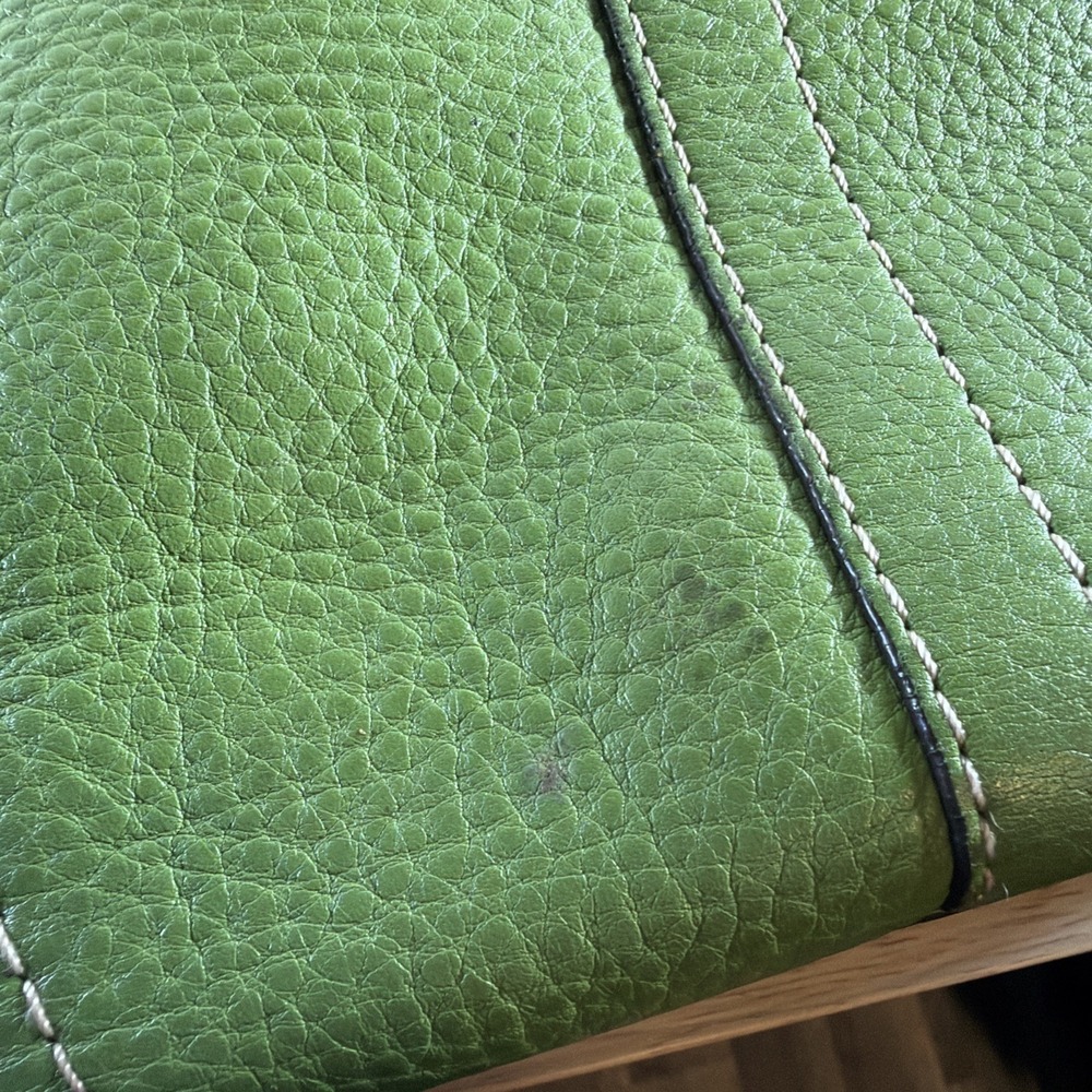 Vintage Coach Hamilton Large Green Pebbled Leather Tote, Handbag F13083 - Picture 6 of 16